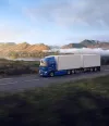 Renault Trucks E-Tech C driving on a mountain road